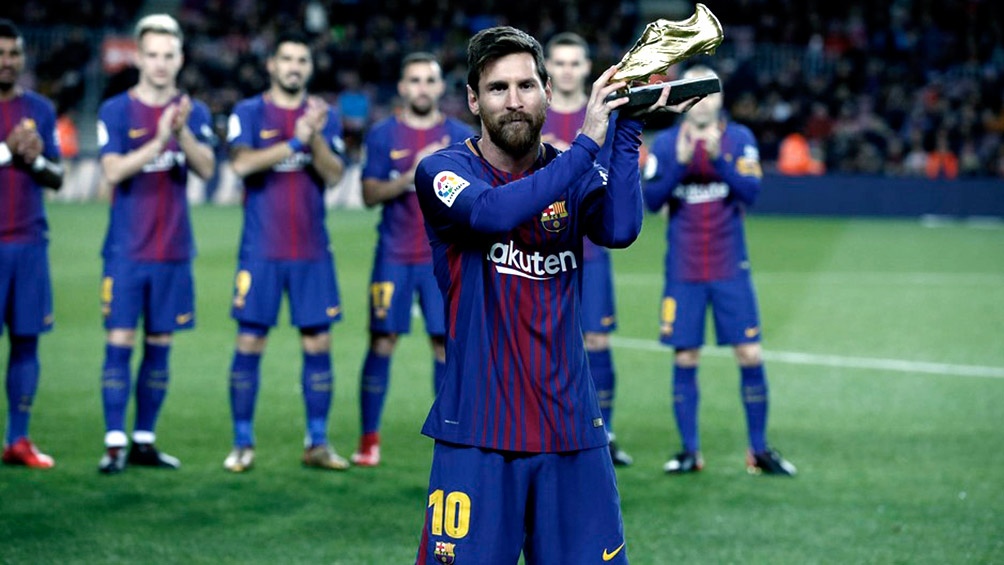 Messi gana por sexta vez en su carrera la "Bota de Oro" europea (foto archivo)