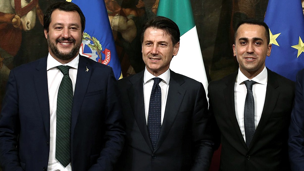 Salvini, Conte y Di Maio