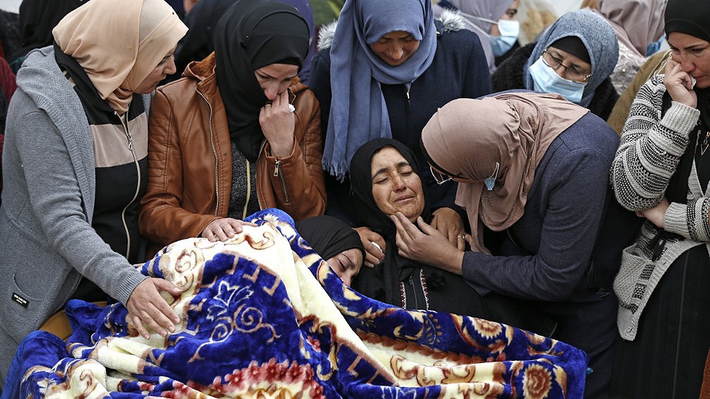 Funeral del adolescente palestino muerto el viernes